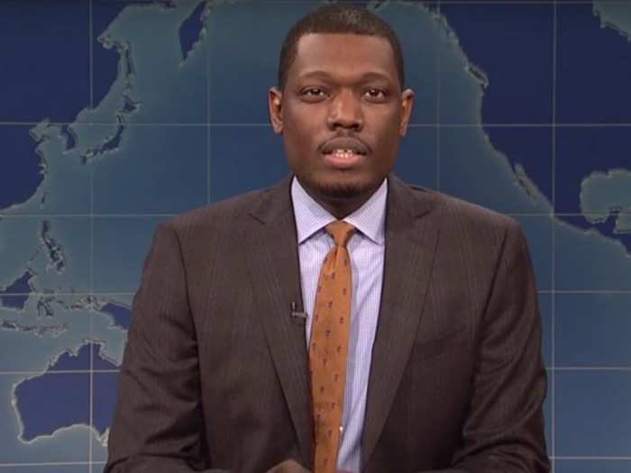 NOW: In late 2014, Che took over for Cecily Strong as Weekend Update anchor on "Saturday Night Live." He co-anchors alongside Colin Jost.