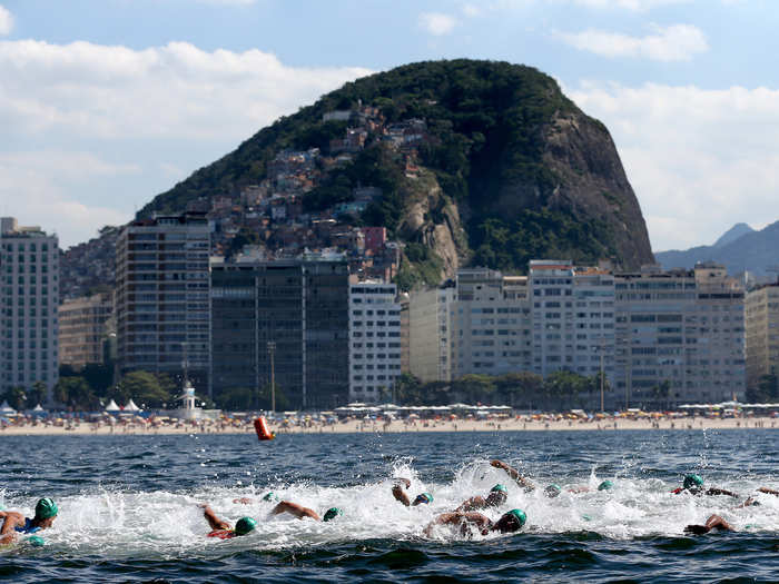 The waters off Copacabana beach, which will host triathlon, could make athletes "violently ill," according to the AP.