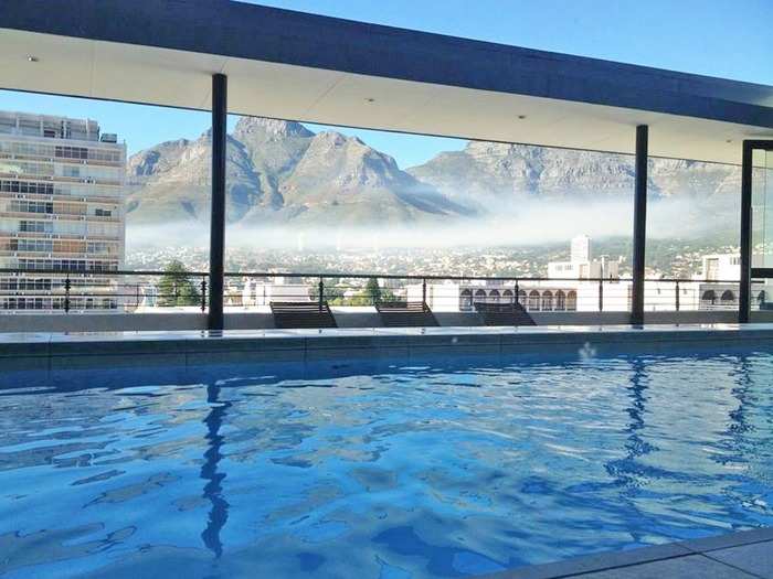 Open seven days a week and 24 hours a day, the eighth floor pool at the Pepper Club Hotel and Spa faces the city of Cape Town, South Africa, and its glorious backdrop: Table Mountain. Soak up some sun during the day or go for a midnight swim.