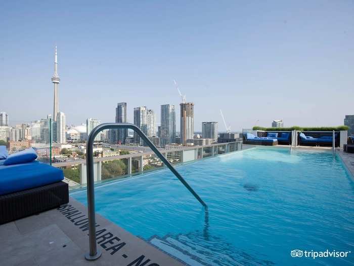 Described as an exclusive "rooftop retreat," the Thompson Hotel