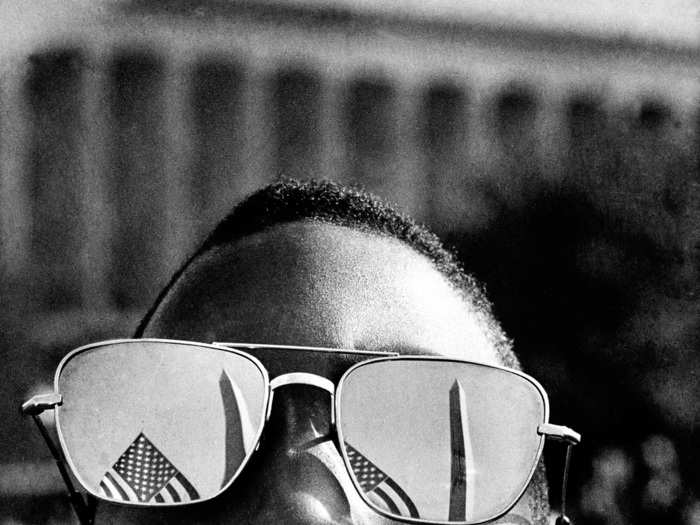 The march is one of the most celebrated acts of civic participation in pursuit of equal rights in the US. Below, Austin Brown, 9, of Gainesville, Georgia at the March on Washington 1963.