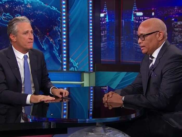 Larry Wilmore had to show up; his program, "The Nightly Show," got bumped because this episode of "The Daily Show" ran long.