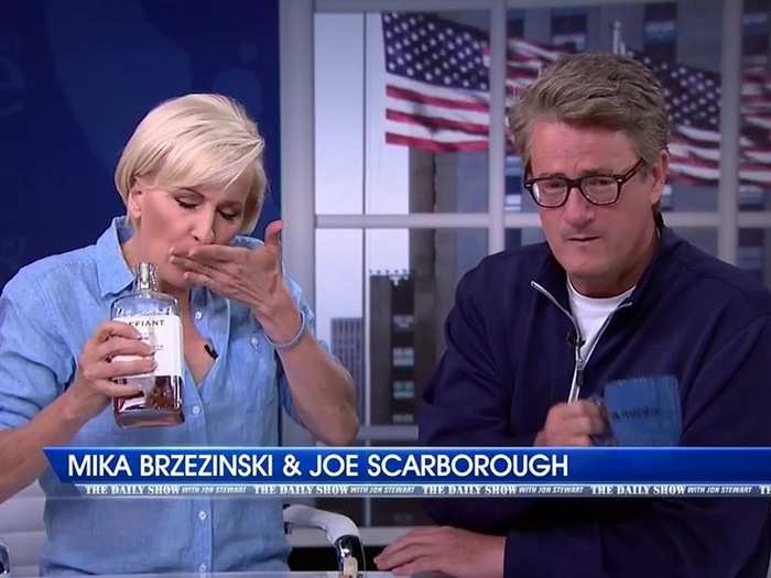 Mika Brzezinski and Joe Scarborough.