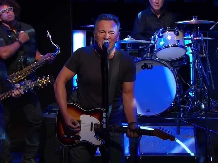 Stewart being a New Jersey guy and all, the show ended with a few songs from "The Boss" himself, Bruce Springsteen.