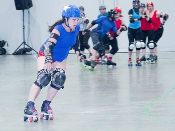 You also get to push your limits and play against some serious competition. Here I am jamming in a CO-ED game (men and women), which had some World Cup skaters on both sides.