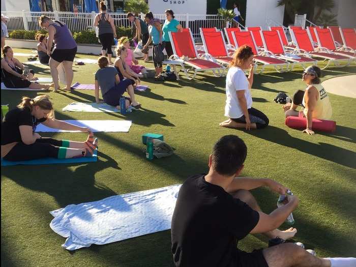 There was Sunrise Yoga that started at 6.30 a.m. by the pool.