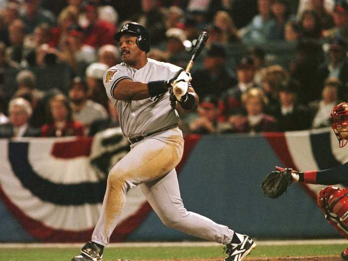 Cecil Fielder was acquired by the Yankees mid-season in a trade with the Detroit Tigers.