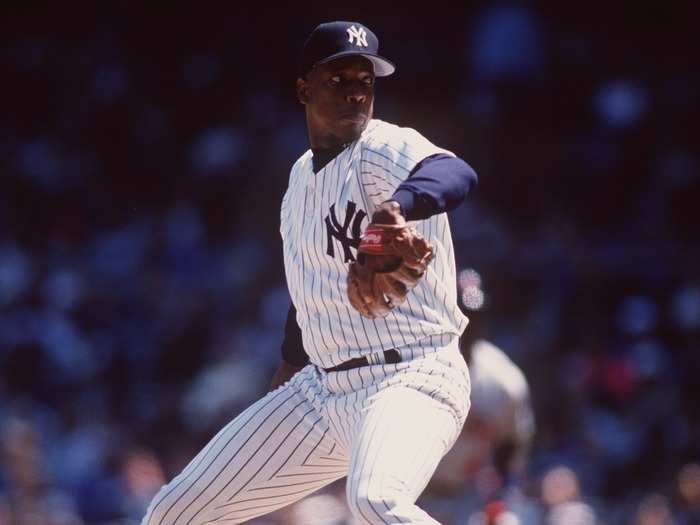 Dwight Gooden signed as a free agent with the Yankees and started 29 games, making $950,000 and pitching his only career no-hitter.