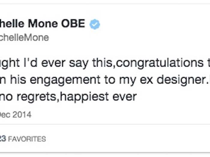 Mone also "let go of her bitterness" and congratulated her ex-husband Michael on his engagement to Samantha Bunn.