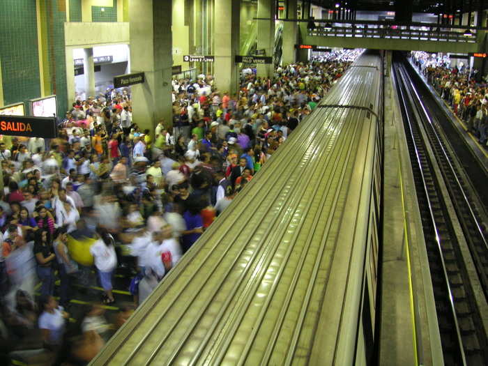 The Caracas Metro, in Venezuela, is the fourth-largest rail line in Latin America, with 1.3 million people boarding trains daily.