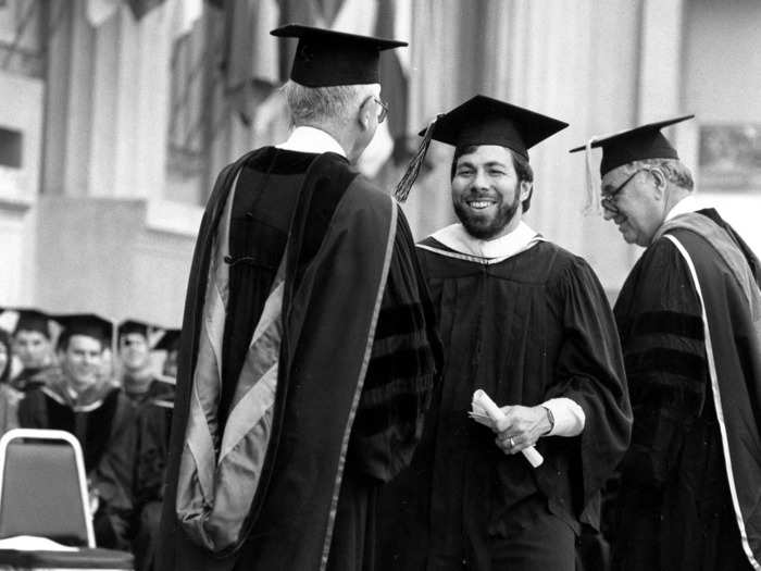 In 1986, he finished his degree in electrical engineering at the University of California in Berkeley, graduating using the name Rocky Raccoon Clark to keep his identity secret. He had first attended Berkeley in 1971, but ended up taking a break to work on Apple. Don