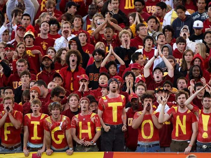 10. University of Southern California — Trojan pride is lively and infectious. One student says, “There is absolutely nothing that can top watching our unbelievable football team throttle the competition."