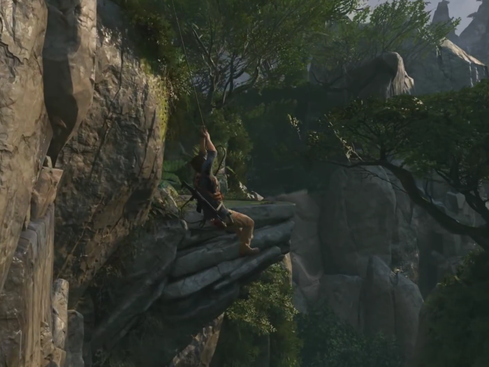 You also have a rope for swinging across large gaps a la Indiana Jones.