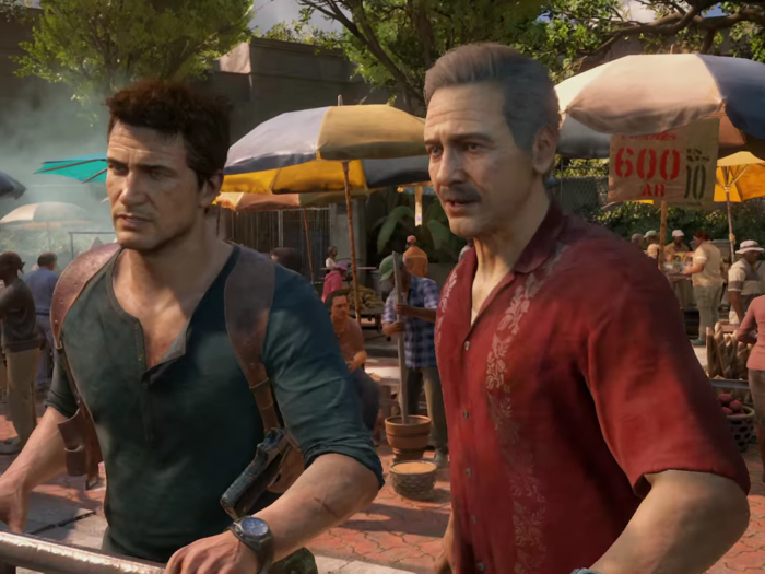 In the "Uncharted" games, Drake is often accompanied by his mentor, a fellow treasure hunter named Victor Sullivan, a.k.a. "Sully."