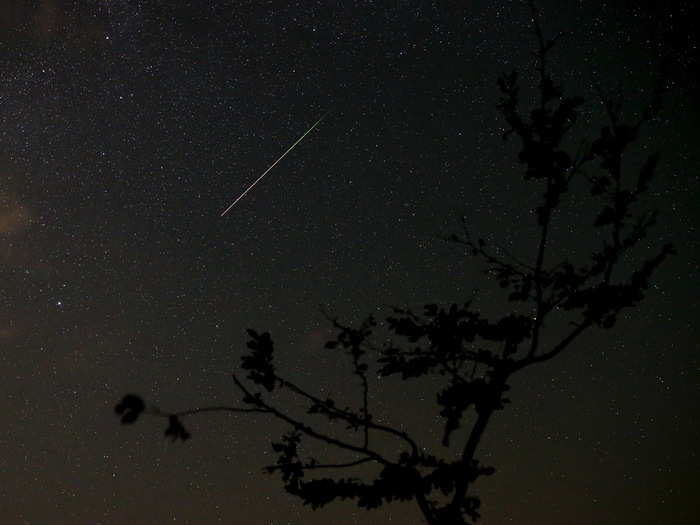 The skies above mountain Smetovi in Bosnia and Herzegovina are lit up by meteors.