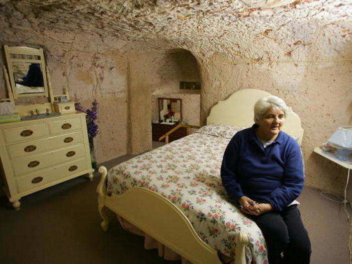 This subterranean bedroom in the Australian mining town of Coober Pedy is ideal for a desert where temperatures can climb to 122 degrees Fahrenheit in the day and fall to 30 at night. Half of the 3,500 residents have dug their homes into clay rocks.