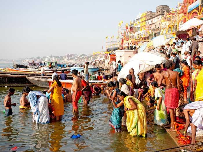Varanasi is a city on the banks of the Ganges that