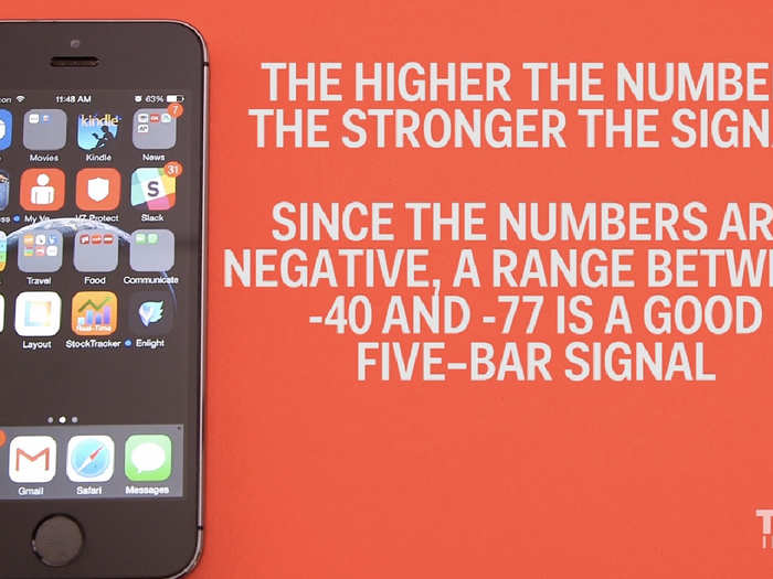 What do the numbers mean? The higher the number, the better your signal strength is. It