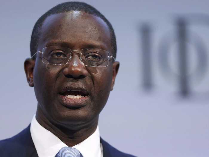 5. Tidjane Thiam — £11.83 billion ($19.59 million) — Thiam, who is now CEO at Credit Suisse, was the fifth highest-earning FTSE 100 CEO in 2014 as chief executive of insurer Prudential.