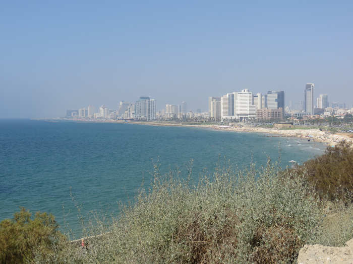 I spent my first few days in the gorgeous beach city of Tel Aviv, on the shores of the warm-water Mediterranean. Tel Aviv was brutally hot in August, though. Over 90 degrees with high humidity. I couldn