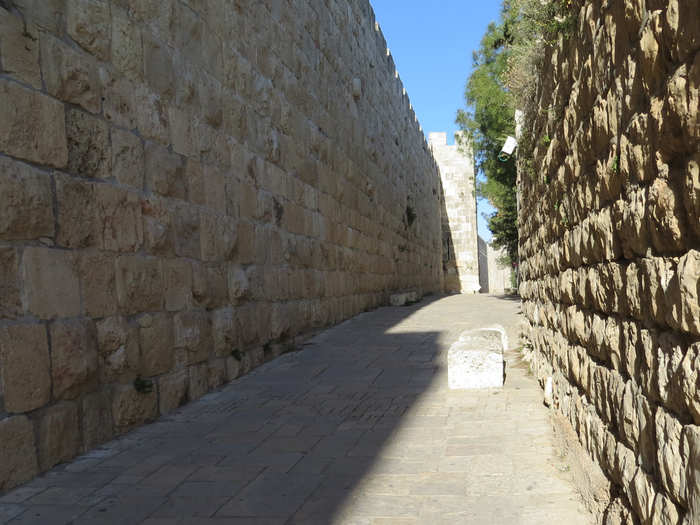 This walkway leads to another entrance, another gate, known as the Zion gate.