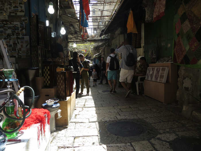 People still live here, divided into four quarters: the Jewish Quarter, the Muslim Quarter, the Armenian Quarter, and the Christian Quarter. The Muslim quarter is the biggest, most populated. You can wander around the city and explore on your own, but beware. It