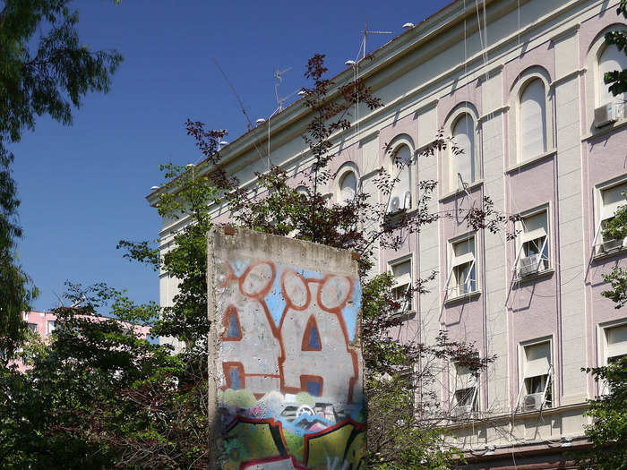 The Blloku district of Tirana, Albania, unveiled this portion of the Berlin Wall as part of a memorial to honor victims of communism in the country.