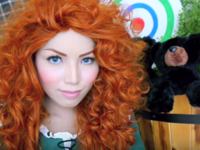 Her “Brave” Merida makeup tutorial has been viewed over 10 million times.