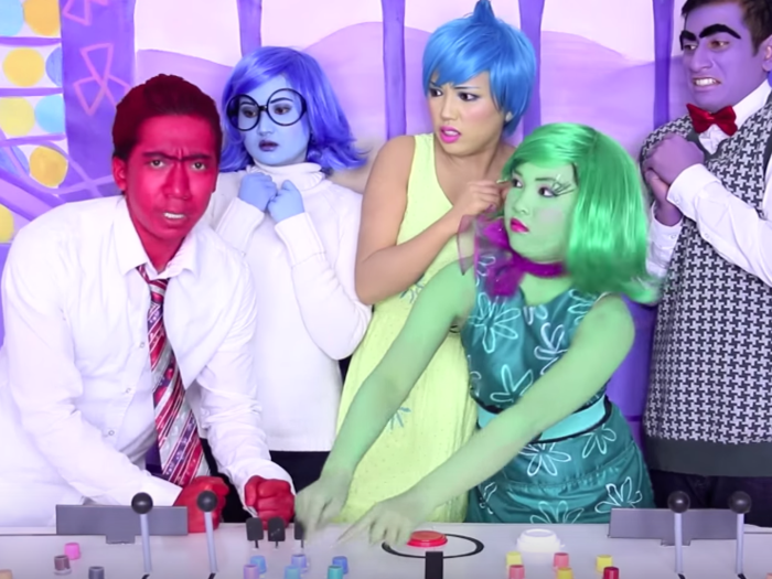 She also sometimes has guest stars like her husband Steve (the brother of YouTube makeup artist, Michele Phan), her sister Rose, and her cousin Prasanna. They were altogether for the “Inside Out” makeup tutorial.”