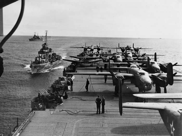 On April 18, 1942, the B-25 was the first United States aircraft to bomb the Japanese mainland as part of the Doolittle raids, which were led by Lieutenant Colonel James Doolittle.