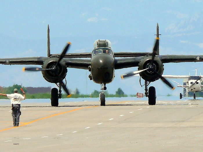 The last B-25 was retired from the USAF on May 21, 1960. At that point it was being used to transport VIPs for the military.