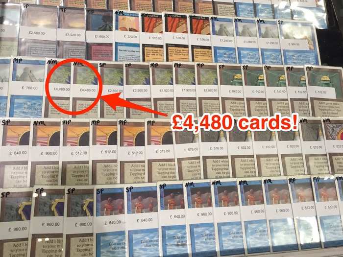 Many cards sell for hundreds of pounds, others go for thousands. There