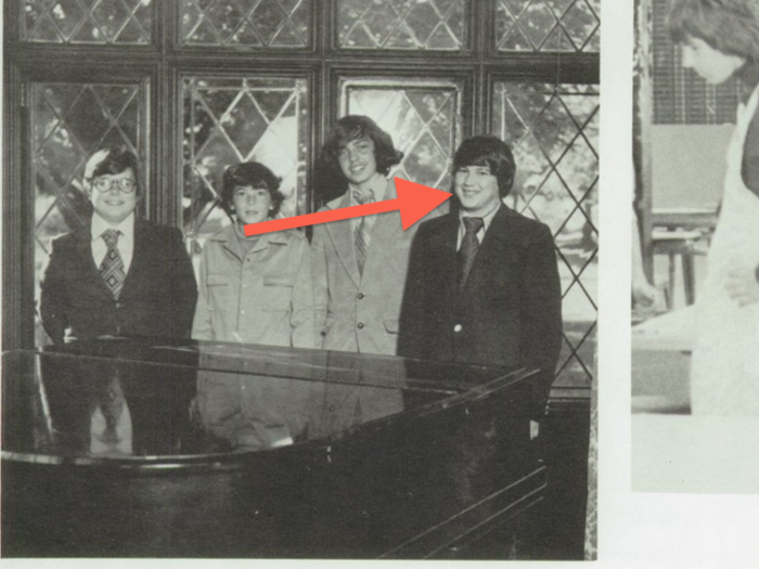 Goldman Sachs president and COO Gary Cohn is seen sporting a suit and tie as a freshman at Gilmour Academy in Ohio.
