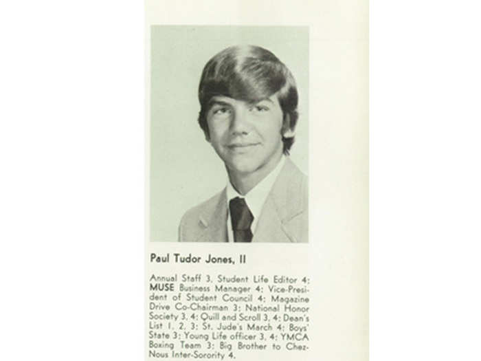 Hedge fund billionaire Paul Tudor Jones, who attended Memphis University School, was vice president of the student council in 1972.