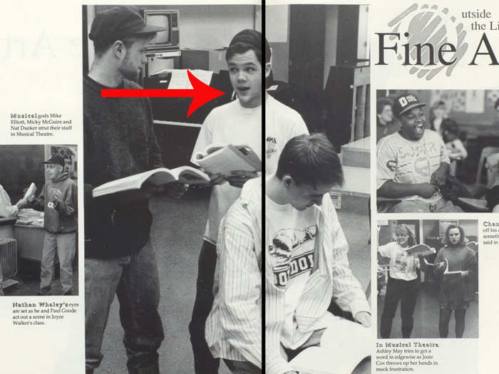 Hedge fund hot-shot Mick McGuire, who now runs Marcato Capital, is pictured performing in musical theater in the 1993 yearbook for Hickman High in Columbia, Missouri.