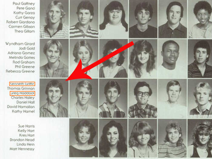 Billionaire hedge fund manager Ken Griffin, the founder of Citadel, is pictured in the 1985 Boca Raton High School yearbook.