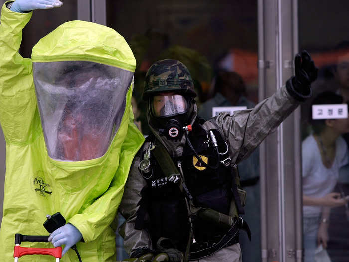 South Korean chemical responders train alongside the US Army