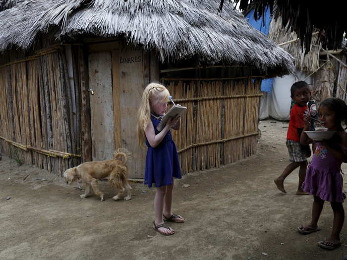 Albinos born on the sun-scorched group of islands off Panama