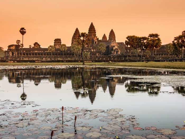 Angkor Wat, the most famous of the temples, is even on Cambodia
