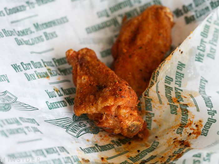 Wingstop is refreshing in its bold flavor profiles. These are not your slimy, late-night buffalo-style wings you ordered in college.