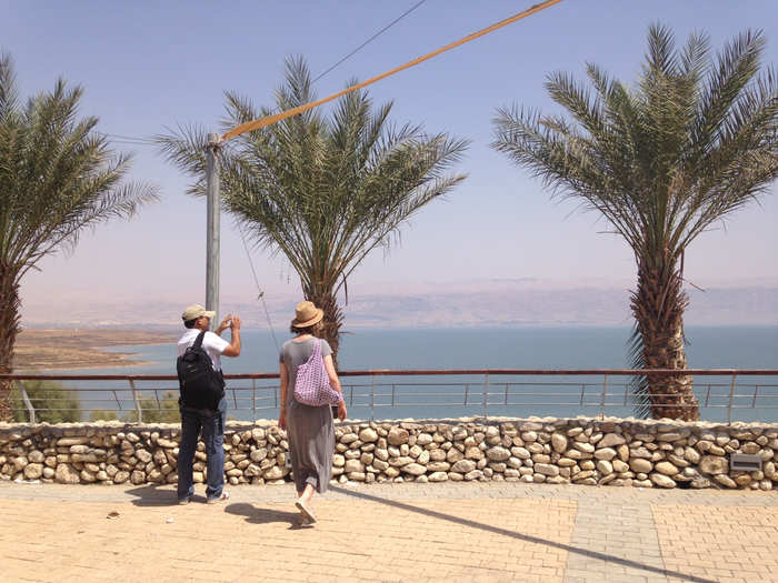 It was over 100 degrees there on the August afternoon so only tourists were there.