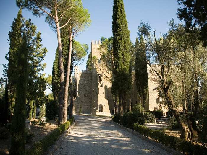 5. Castello di Monterone, nestled in the countryside of Perugia, Italy, originally stood as a military base before being converted into a gorgeous hotel. The castle has 18 rooms — some with private Jacuzzis and 19th century frescoes — and a calming Turkish bath.