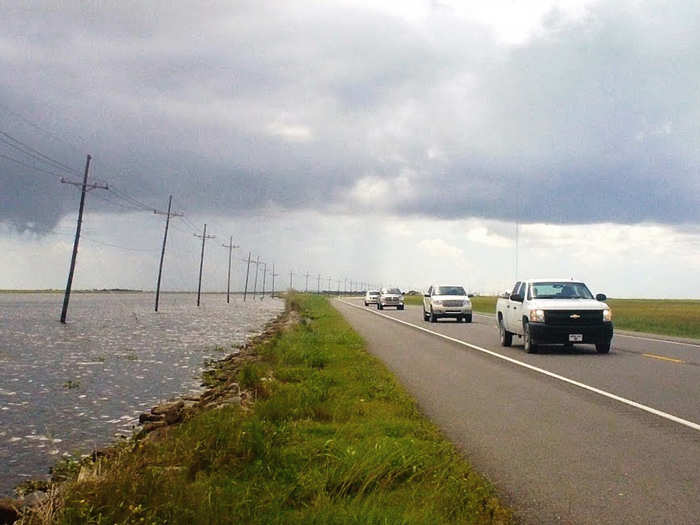 In some areas of coastal Louisiana, water is already rising between one and three to four centimeters a year — the same rates predicted for the rest of the world by end of the 21st century.