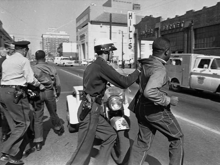 As a result, Martin Luther King, Jr. turned his focus to the area, organizing many anti-segregation demonstrations there. Police arrested King and his fellow civil rights proponent, Rev. Ralph Abernathy, on April 12, 1963 during a demonstration.