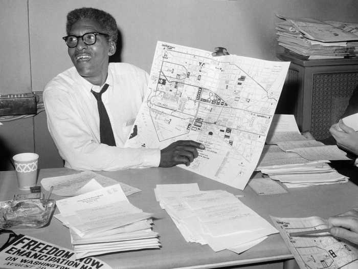 Bayard Rustin acted as head organizer for the march. He received the Presidential Medal of Freedom posthumously at the march