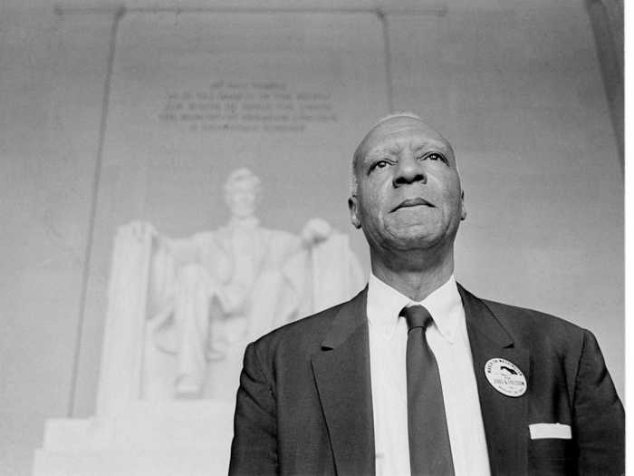 But the March on Washington owes the most to labor unions. Randolph, shown below in front of the Lincoln Memorial, led the Brotherhood of Sleeping Car Porters, one the first and largest black labor unions, which provided initial money as well as much of the door-to-door organizing power for the march.
