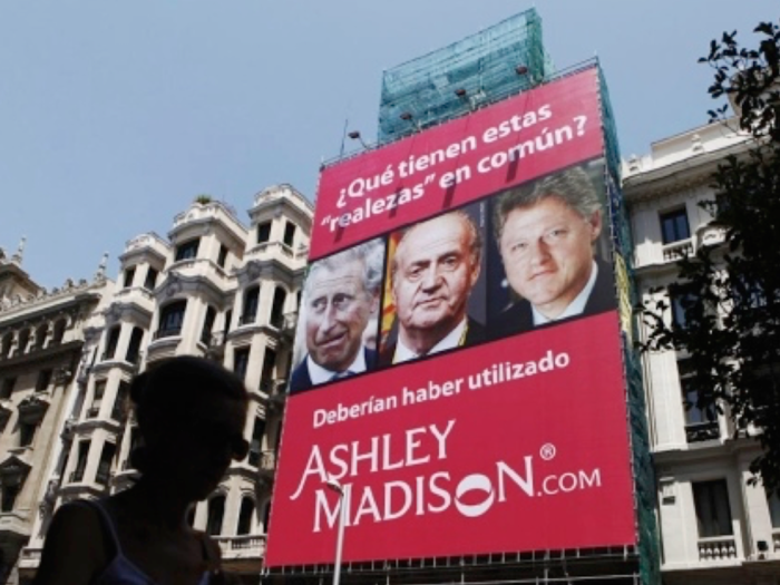 At one point Ashley Madison was even sued by the Queen of Spain, over a photoshopped photo of her in one their adverts. Mitt Romney, Newt Gingrich, Bill Clinton, and Prince Charles have all also appeared in its provocative ads.