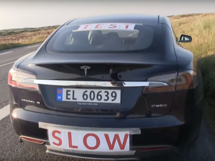 But when driven at lower speeds, the car can actually go much further. Two Norwegian men proved this earlier this week when they drove the vehicle more than 400 miles at an average speed of 24.2 miles per hour.