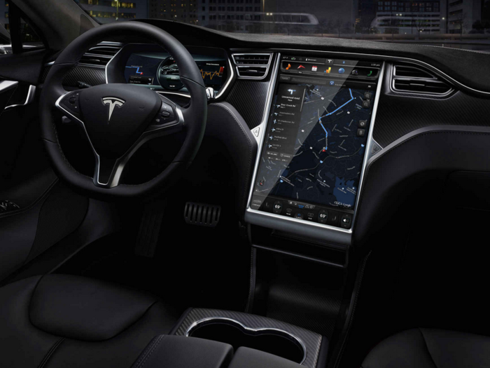 Like other models of the Tesla Model S, the Model S P85D also features a 17-inch LCD touchscreen that functions as an impressive control center for the entire vehicle. Media, navigation, phone integration, and climate control.