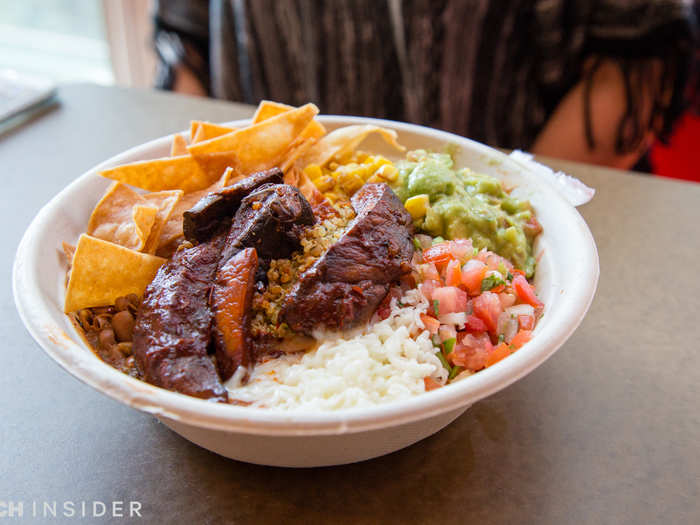 Her Burrito Bowl appeared to be a way healthier alternative to one from Chipotle. In fact, it weighed in at fewer than 600 calories.